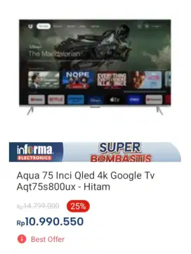 smart tv promo bisa cicilan syarat ktp tanpa dp
