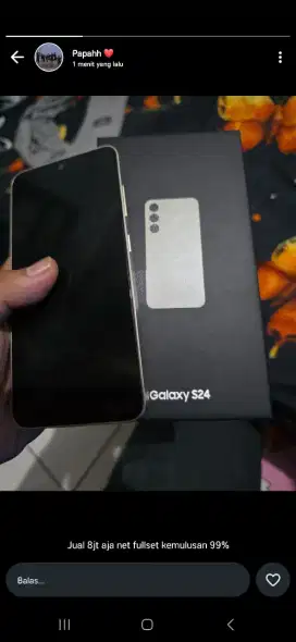 Samsung s24  8/512 Yellow garansi resmi SEIN