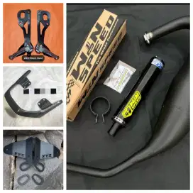Knalpot racing,steep,behel  dudukan lampu ninja r,ss