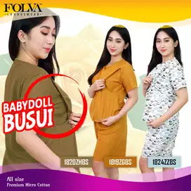 FOLVA Baju menyusui bukaan samping bahan katun halus baju busui