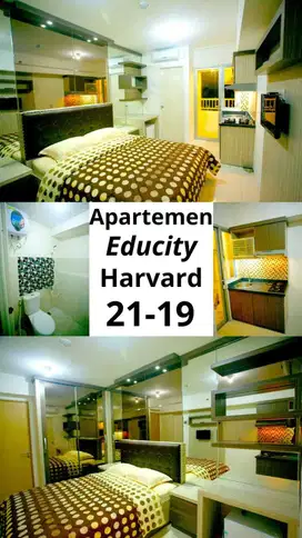 Disewakan apartemen educity tower Harvard lantai 21 full furnish murah