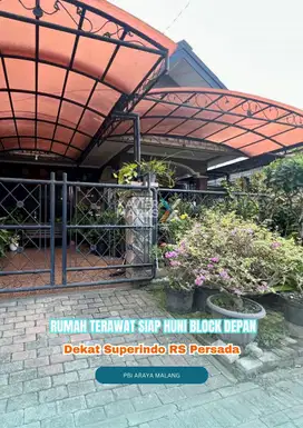 Rumah Terawat di blok depan PBI Araya Blimbing Malang