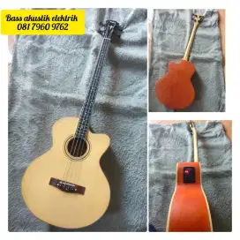 Gitar bass akustik elektrik siap pakai