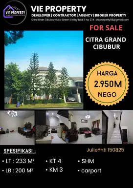 Rumah murah siap huni citra gran cibubur
