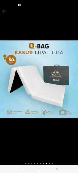 Kasur Lipat merek asoka uk 90x200, Baru, Nego