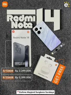 Promo Xiaomi note 14 4G free buds
