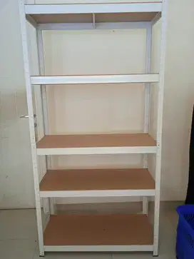Rak besi putih 4 set full lengkap 5 tingkat bekas