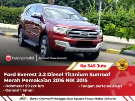 [ LOW KM ] Ford Everest 2.2 Diesel Titanium Sunroof Merah 2015/2016