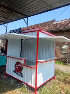 Rombong kontainer gerobak kontainer booth kontainer