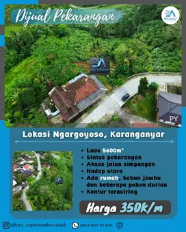 Tanah Pekarangan Ngargoyoso Bonus Rumah Dan Kebun Jambu