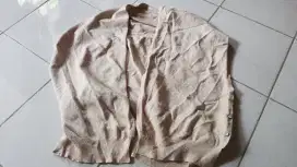Cardigan vest warna pink susu