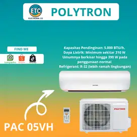 AC POLYTRON PENDINGIN RUANGAN PK 0,5 PK PAC-05VH UNIT ONLY