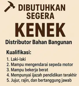 Lowongan Pekerjaan Helper Distributor Bahan Bangunan Area Garut