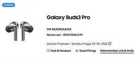 Samsung Buds3 Pro Resmi Garansi ON 2026