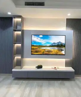 Backdrop tv minimalis tempah