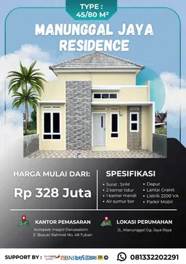 RUMAH NYAMAN, HIDUP TENANG, HANYA DI MANUNGGAL JAYA RESIDENCE