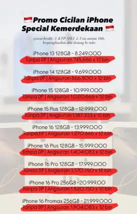 PROMO IPHONE AGUSTUS DAPATKAN DISKON LANGSUNG HINGGA 1JUTA