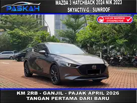 Km=2k PAJAK=2026 GANJIL Bunga=4,6% Mazda 3 Hatchback 2024 NIK 2023
