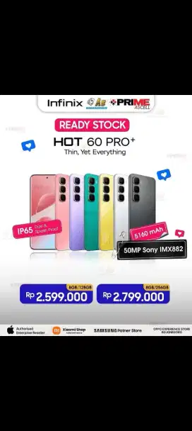 INFINIX HOT 60 PRO PLUS 8/256GB NEW BERGARANSI RESMI INDONESIA