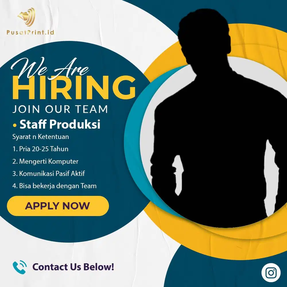 STAFF PRODUKSI N FINISHING PRIA PERCETAKAN