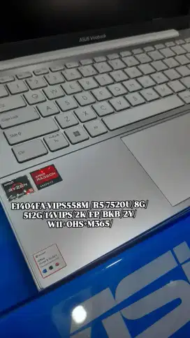 Asus E1404FA-VIPS558M| Bisa Tukar Tambah R5-8520U| 8GB| 512GB|14VIPS