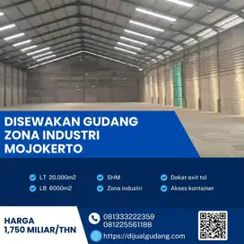 Disewakan Gudang Super Luas di Mojokerto – 2 Ha, Zona Industri