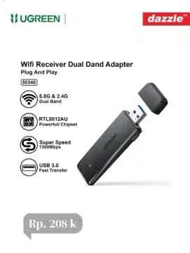 Ugreen wifi receiver dual dand adapter