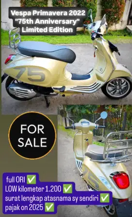 Dijual Vespa Primavera 75 th anniversary