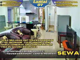 Disewakan 2 Bedroom Furnished Harga Menarik View Kolam Di Bassura City