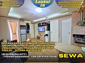 Langsung Huni! Sewa 3Kamar HOOK Furnished Design Mewah Di Bassura City