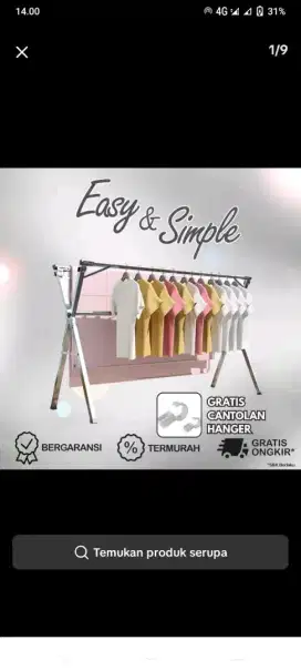 Jemuran lipat minimalis
