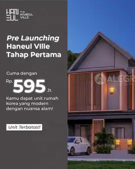 Jual Rumah Hunian Korea Style 2 lantai Pertama di Parung Bogor jakarta