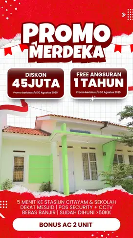 Perumahan Muslim Tanpa DP Cukup 2 Juta All In