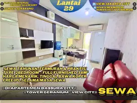 Survey Sekarang! Sewa 2BR Furnished Tercantik Free IPL Di Bassura City