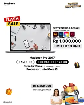 Macbook Pro 2017 RAM 8/128 GB i5