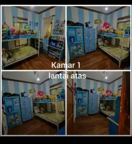 Ranjang tingkat besi SE set kasur