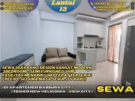 Sewa Cepat! 2BR Furnished Cantik Design MewahDanTermurah! Bassura City