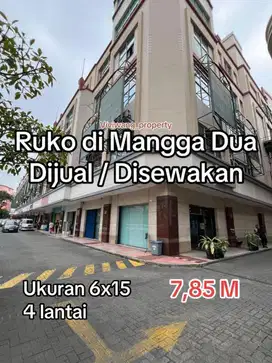 Ruko rapi di mangga dua siap dijual atau disewakan