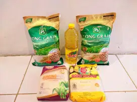 Paket sembako, beras gula minyak