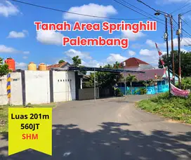 Tanah Pinggir Jalan Area Springhill Palembang