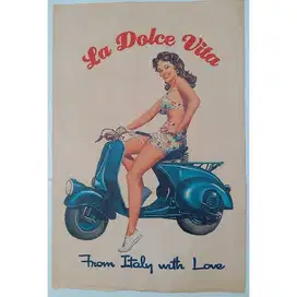 Vintage Iklan kertas MOTOR VESPA ITALY zaman kolonial Belanda