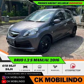 (Km63rb) Honda Brio S Manual 2016 AB Tgn1 ANTIK Kredit Murah