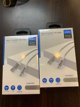 Vivan VXM100S Kabel Data Micro USB Android 1M Fast Charging 2.4A