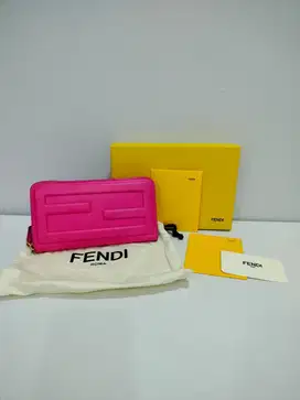Dompet long wallet Fendi vitello flaminggo original