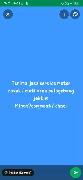 Terima service motor rusak/mati