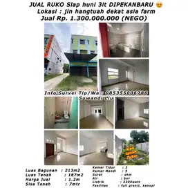 Jual ruko siap huni 3lt dipekanbaru jln.hangtuah