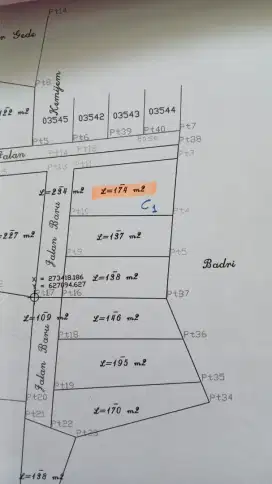 Jual Tanah Kavling SHM 174m2