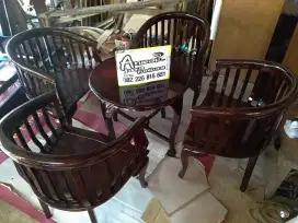 Kursi teras betawi new full kayu jati