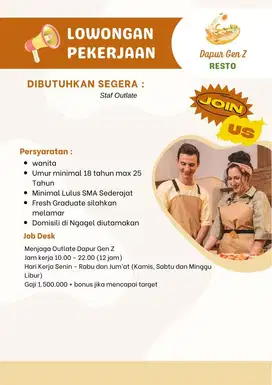 Staf Outlate Dapur Gen Z