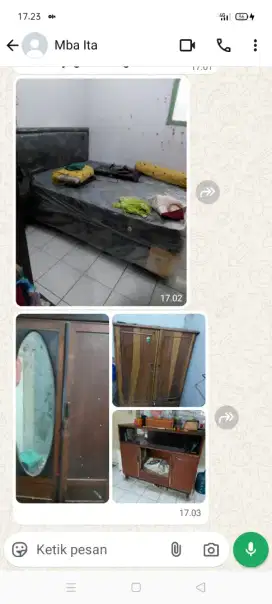 3 buah lemari pakaian